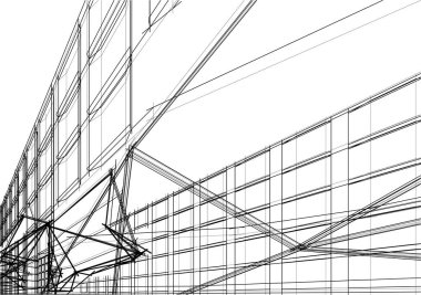 soyut mimari duvar kağıdı tasarımı, dijital konsept arkaplan