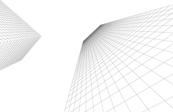 Abstrakte Architektonische Tapete Design Digitales Konzept Hintergrund — Stockvektor