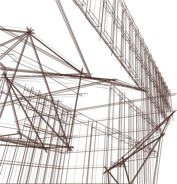 Abstrakcyjny Projekt Tapety Architektonicznej Cyfrowe Tło Koncepcyjne — Wektor stockowy