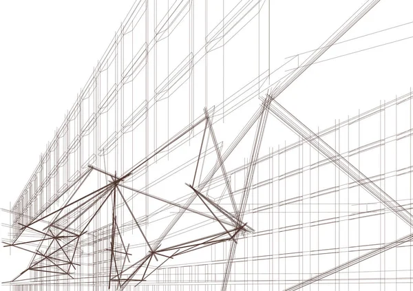 Disegno Astratto Carta Parati Architettonica Sfondo Concetto Digitale — Vettoriale Stock