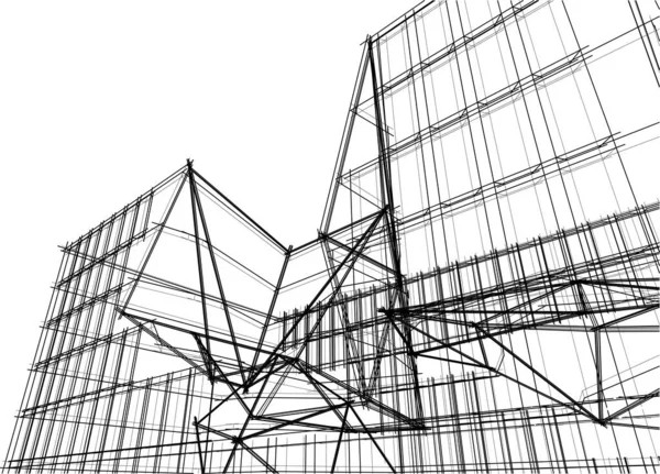 Абстрактный Архитектурный Дизайн Обоев Цифровой Концепт Фон — стоковый вектор