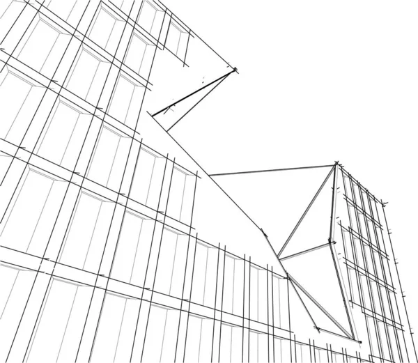 Diseño Abstracto Papel Pintado Arquitectónico Fondo Concepto Digital — Vector de stock