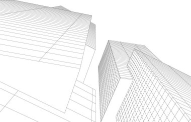 soyut mimari duvar kağıdı tasarımı, dijital konsept arkaplan