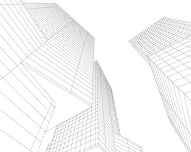 soyut mimari duvar kağıdı tasarımı, dijital konsept arkaplan