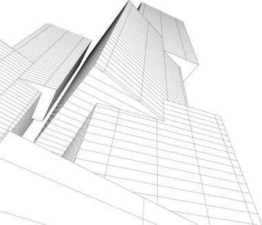 soyut mimari duvar kağıdı tasarımı, dijital konsept arkaplan
