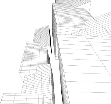 soyut mimari duvar kağıdı tasarımı, dijital konsept arkaplan