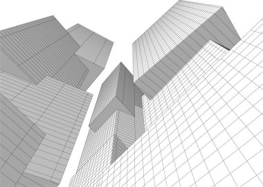 soyut mimari duvar kağıdı tasarımı, dijital konsept arkaplan