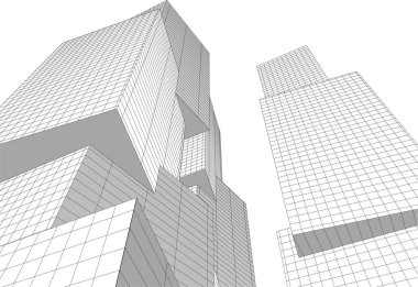 soyut mimari duvar kağıdı tasarımı, dijital konsept arkaplan