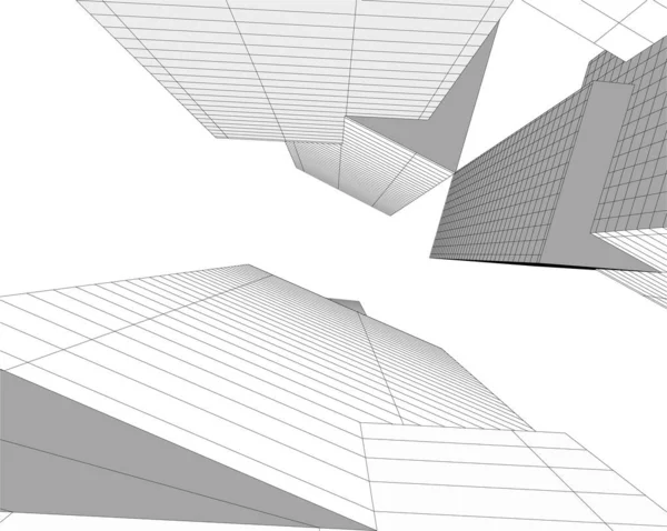 Абстрактный Архитектурный Дизайн Обоев Цифровой Концепт Фон — стоковый вектор