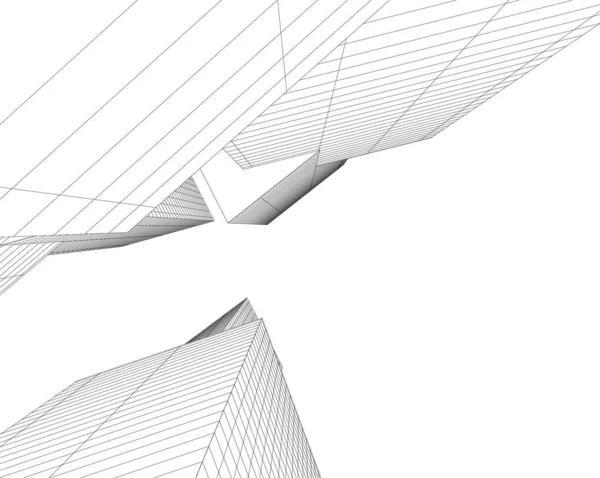 Abstrakte Architektonische Tapete Design Digitales Konzept Hintergrund — Stockvektor