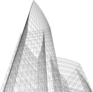 soyut mimari duvar kağıdı tasarımı, dijital konsept arkaplan