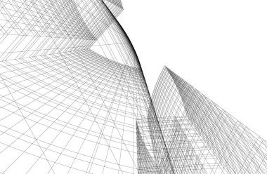 soyut mimari duvar kağıdı tasarımı, dijital konsept arkaplan