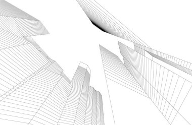 soyut mimari duvar kağıdı tasarımı, dijital konsept arkaplan