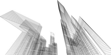 soyut mimari duvar kağıdı tasarımı, dijital konsept arkaplan