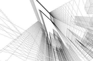 soyut mimari duvar kağıdı tasarımı, dijital konsept arkaplan