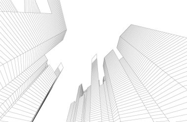 soyut mimari duvar kağıdı tasarımı, dijital konsept arkaplan