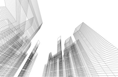 soyut mimari duvar kağıdı tasarımı, dijital konsept arkaplan