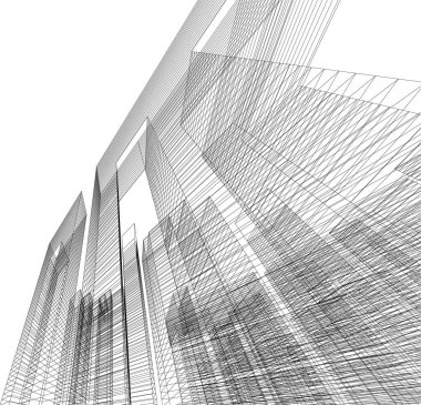 soyut mimari duvar kağıdı tasarımı, dijital konsept arkaplan