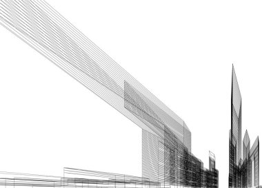 soyut mimari duvar kağıdı tasarımı, dijital konsept arkaplan