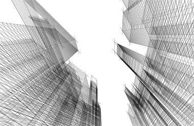 soyut mimari duvar kağıdı tasarımı, dijital konsept arkaplan