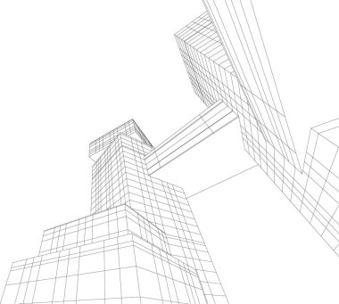 soyut mimari duvar kağıdı tasarımı, dijital konsept arkaplan