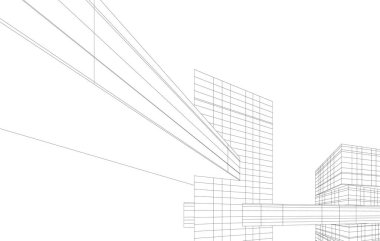 soyut mimari duvar kağıdı tasarımı, dijital konsept arkaplan