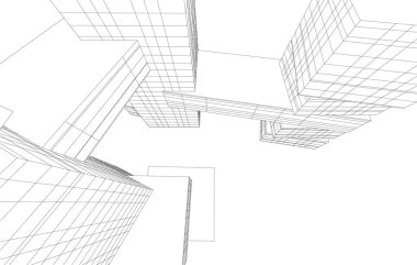 soyut mimari duvar kağıdı tasarımı, dijital konsept arkaplan