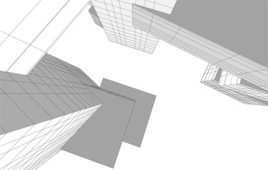 soyut mimari duvar kağıdı tasarımı, dijital konsept arkaplan