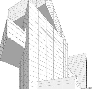 soyut mimari duvar kağıdı tasarımı, dijital konsept arkaplan