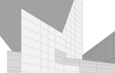 soyut mimari duvar kağıdı tasarımı, dijital konsept arkaplan