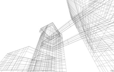 soyut mimari duvar kağıdı tasarımı, dijital konsept arkaplan