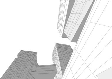 soyut mimari duvar kağıdı tasarımı, dijital konsept arkaplan