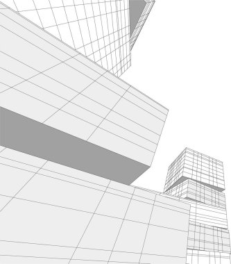 soyut mimari duvar kağıdı tasarımı, dijital konsept arkaplan