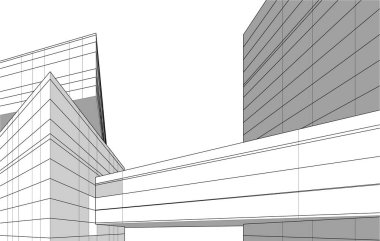 soyut mimari duvar kağıdı tasarımı, dijital konsept arkaplan