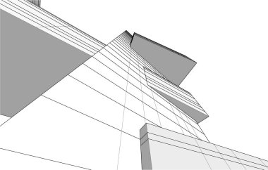 soyut mimari duvar kağıdı tasarımı, dijital konsept arkaplan