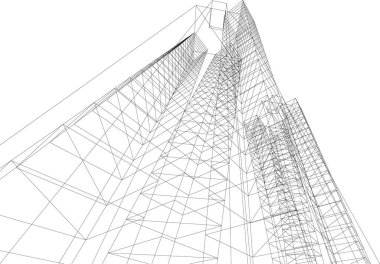soyut mimari duvar kağıdı tasarımı, dijital konsept arkaplan