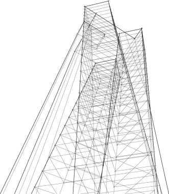 soyut mimari duvar kağıdı tasarımı, dijital konsept arkaplan