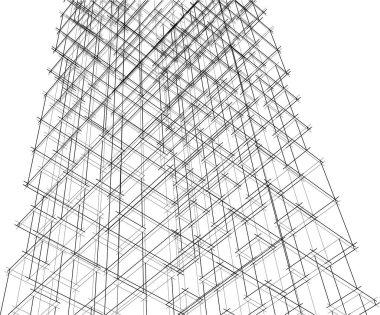 soyut mimari duvar kağıdı tasarımı, dijital konsept arkaplan