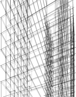 soyut mimari duvar kağıdı tasarımı, dijital konsept arkaplan