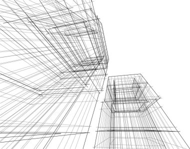 soyut mimari duvar kağıdı tasarımı, dijital konsept arkaplan