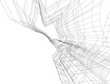 soyut mimari duvar kağıdı tasarımı, dijital konsept arkaplan