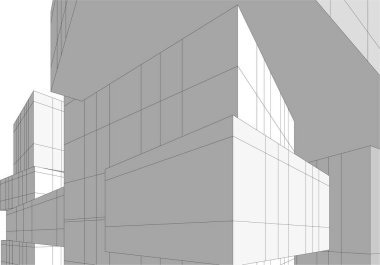 soyut mimari duvar kağıdı tasarımı, dijital konsept arkaplan