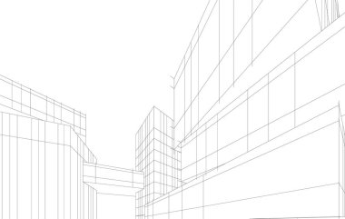 soyut mimari duvar kağıdı tasarımı, dijital konsept arkaplan