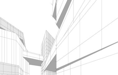 soyut mimari duvar kağıdı tasarımı, dijital konsept arkaplan