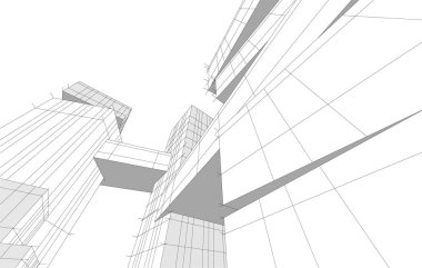 soyut mimari duvar kağıdı tasarımı, dijital konsept arkaplan