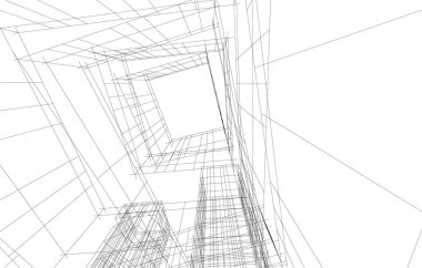 soyut mimari duvar kağıdı tasarımı, dijital konsept arkaplan