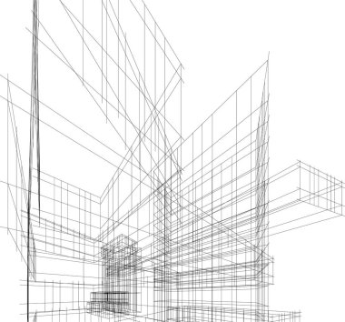 soyut mimari duvar kağıdı tasarımı, dijital konsept arkaplan