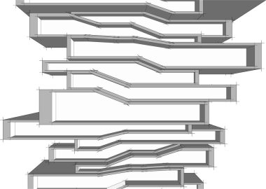 soyut mimari duvar kağıdı tasarımı, dijital konsept arkaplan