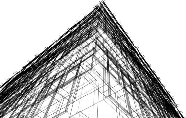 soyut mimari duvar kağıdı tasarımı, dijital konsept arkaplan