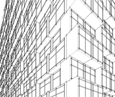 soyut mimari duvar kağıdı tasarımı, dijital konsept arkaplan